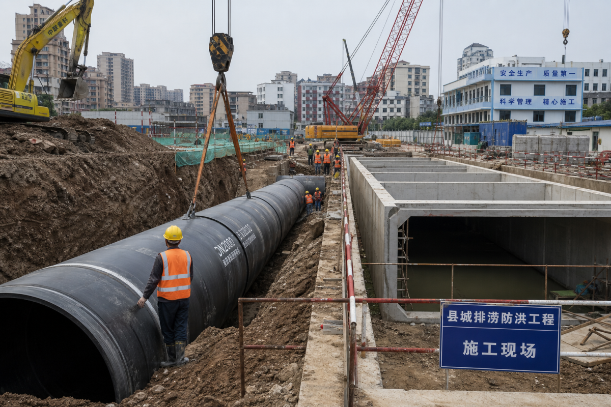 麻阳县9823万内涝治理项目：DN2000雨水管怎么选——管径越大选型逻辑越不能照搬常规