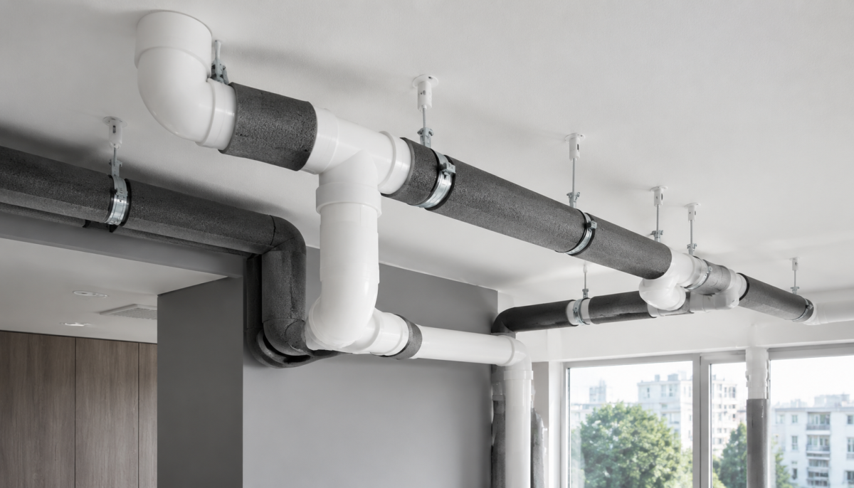 PVC-U排水管降噪技术：高层建筑中那根白色的排水管——怎么选才能让楼上冲水楼下不吵？
