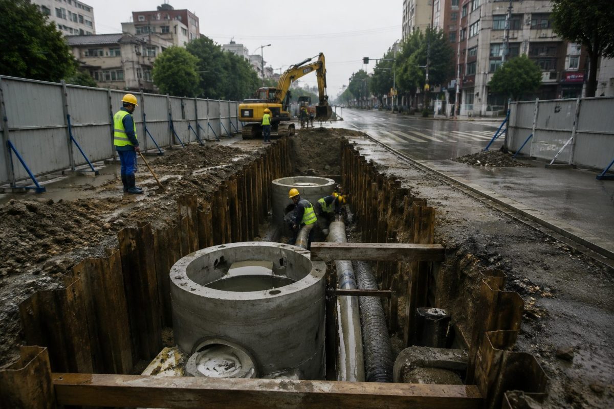 安乡县主城区地下管网提质改造施工示意图