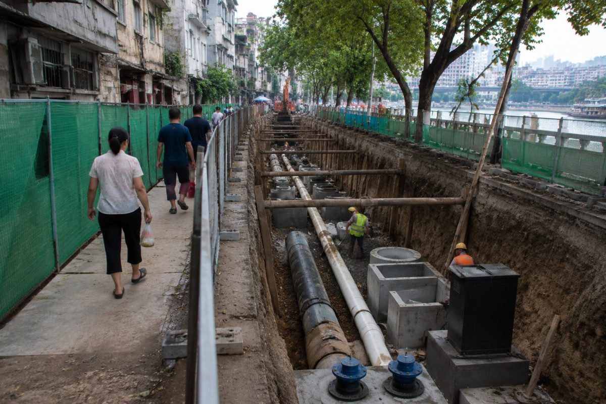 辰溪县老城片区地下管网改造施工示意图
