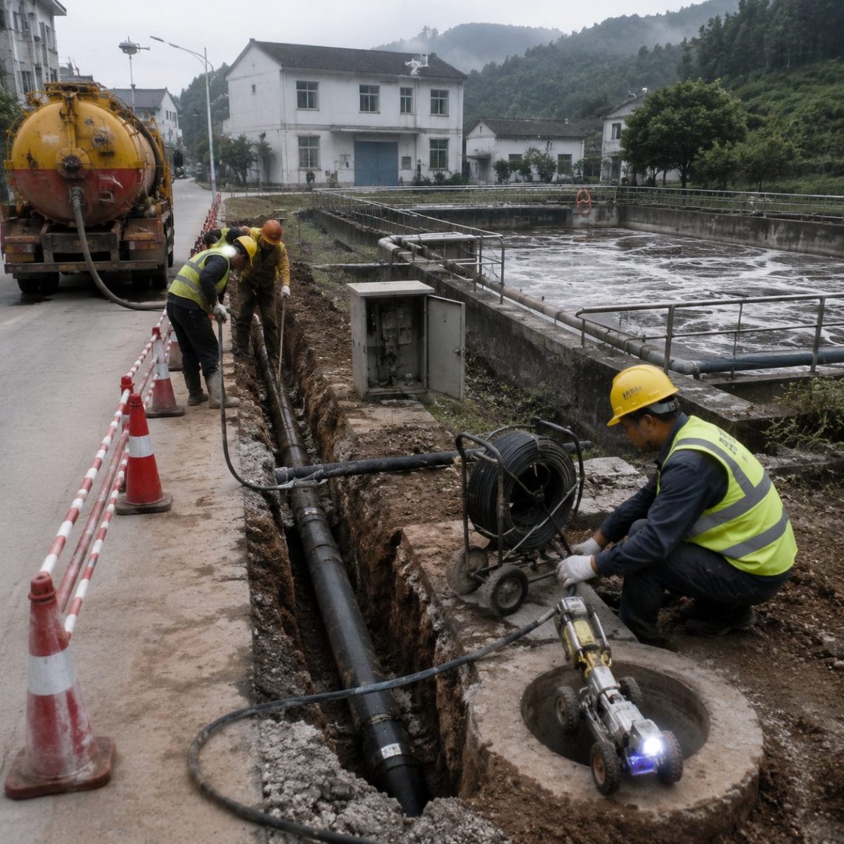 衡南县与南县污水管网和处理设施建设场景图