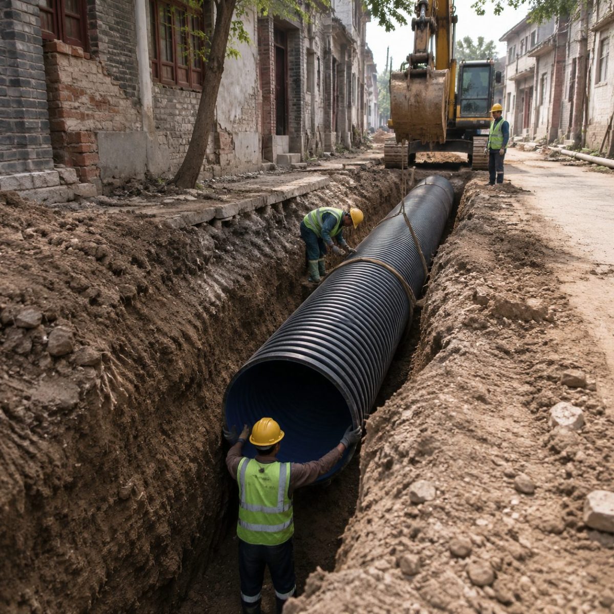 太原杨家堡排水管网改造提速：老城区材料到场要跟着施工段而不是跟着总量走