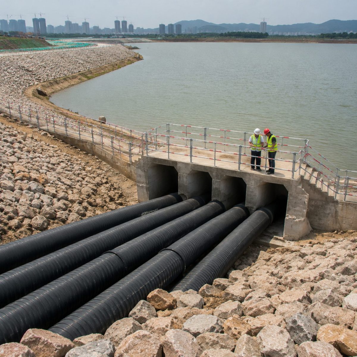 福清滞洪湖排涝工程推进：调蓄设施、管网出口与大口径排水要一起校核