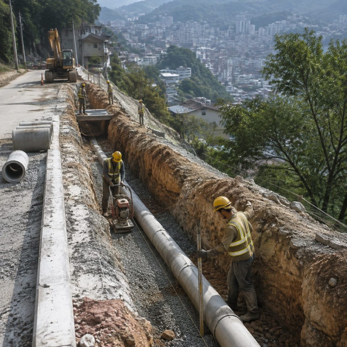 六盘水双戛片区排水防涝项目施工公告发布，山地管网先要解决高程和出口问题