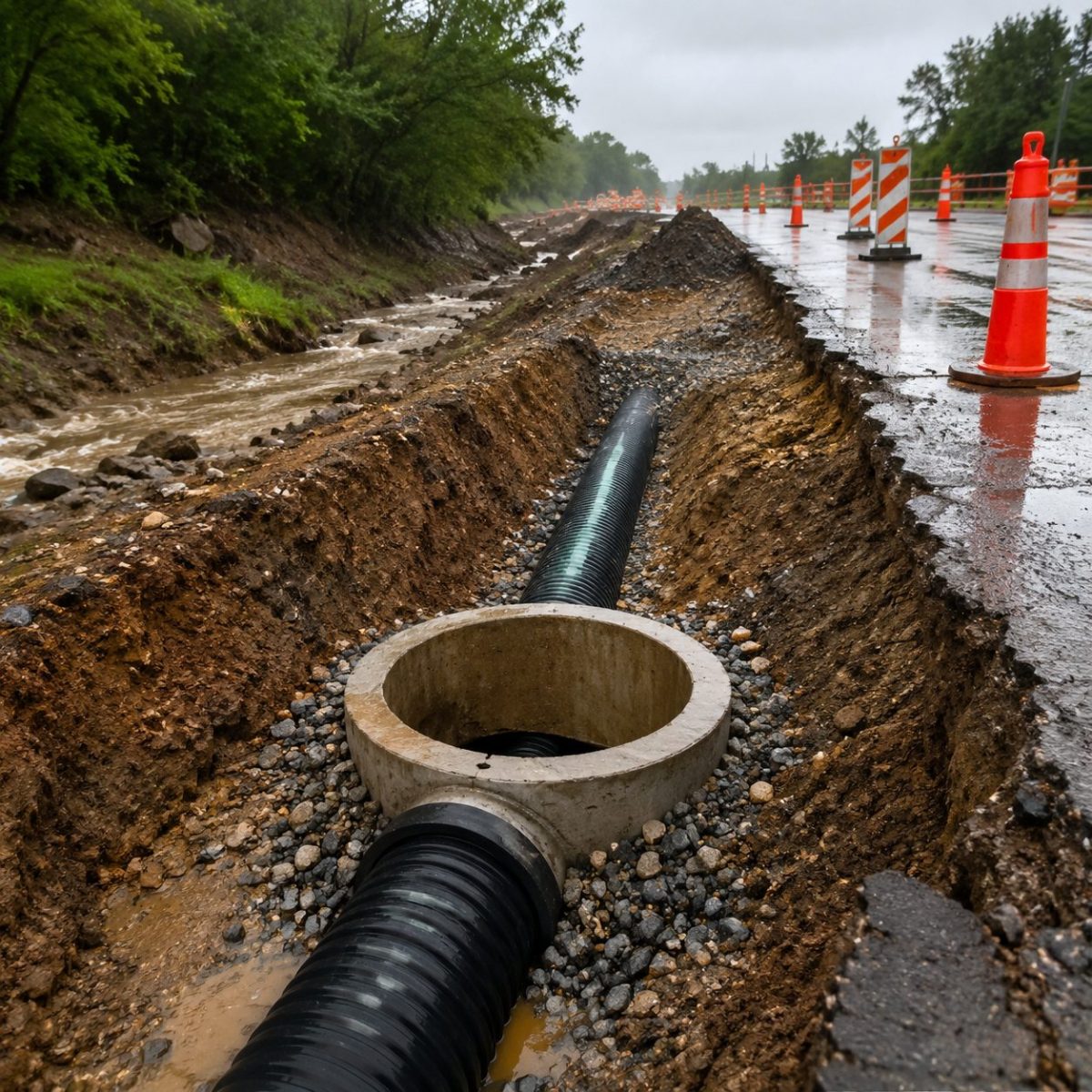 暴雨后管道没坏，路面为什么先塌了？排水工程别只盯着每米价格
