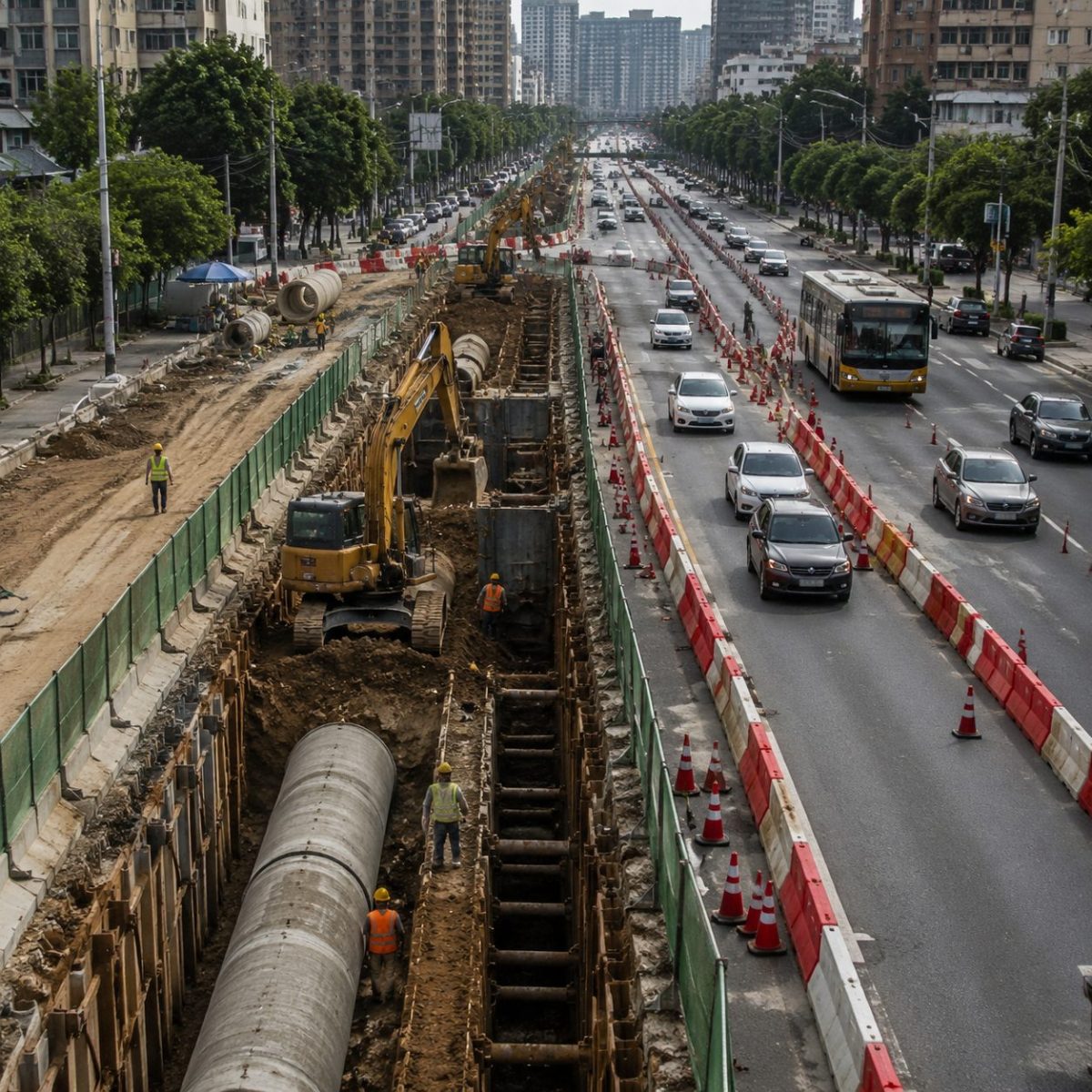 扬州文汇路地下管网改造本月启动，随路管网施工窗口和交通疏解怎么协调