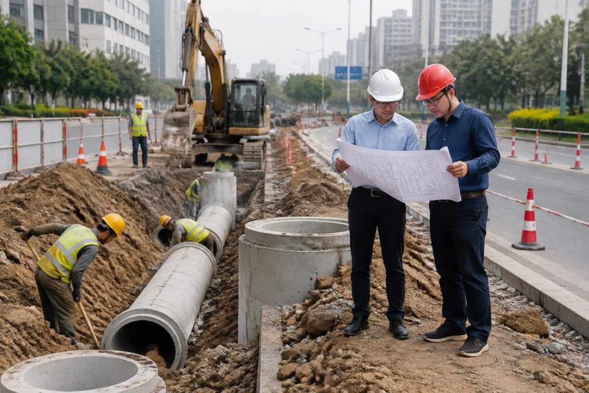 岳阳经开区排水管道项目：九条道路的新雨水管，怎样接成一条连续水路
